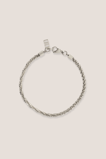 Tweed Silver Chain Bracelet