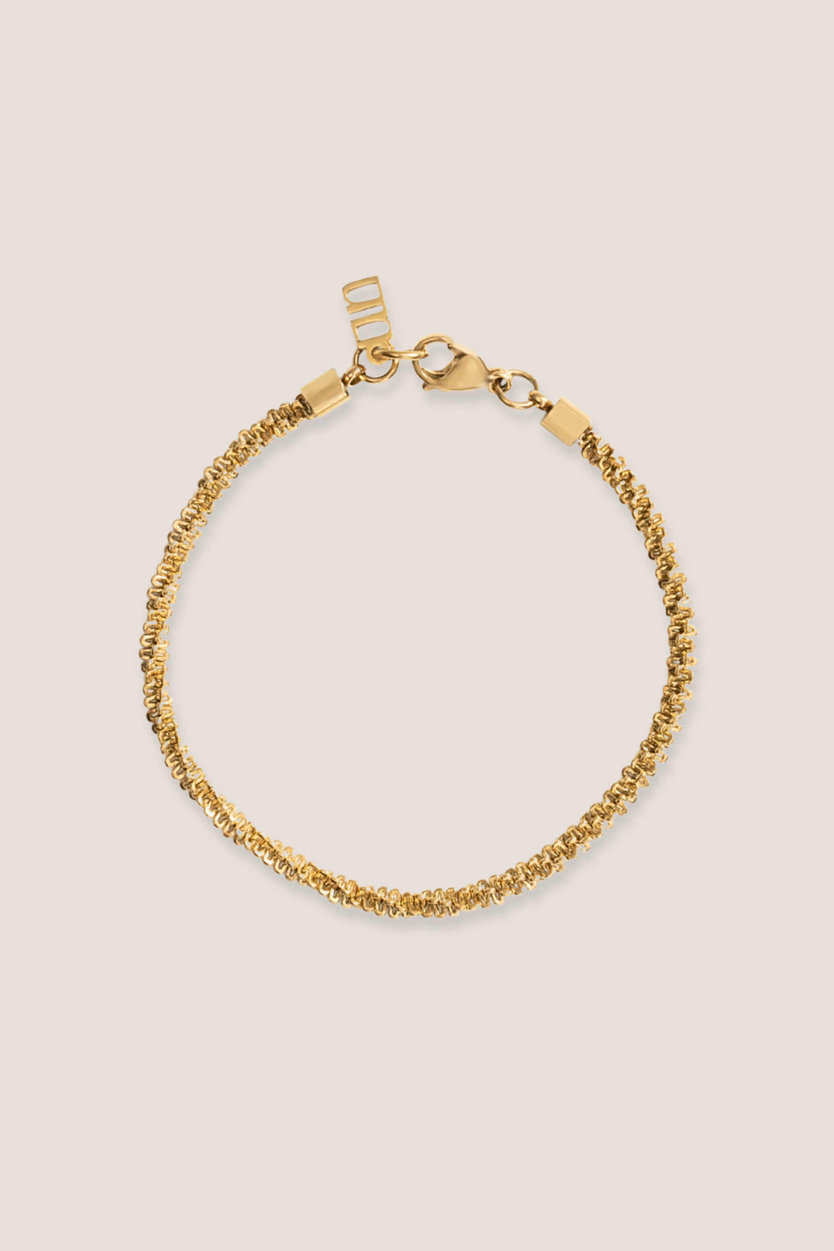 Tweed Gold Chain Bracelet