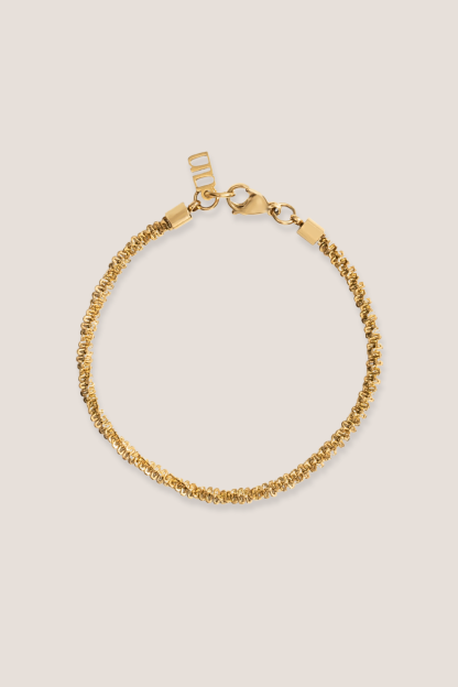 Tweed Gold Chain Bracelet