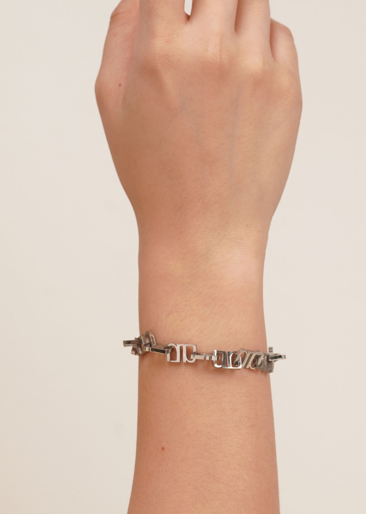 Gung Iconic Silver Chain Bracelet