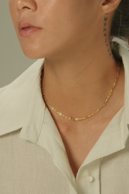 Isla Thin Gold Chain Necklace