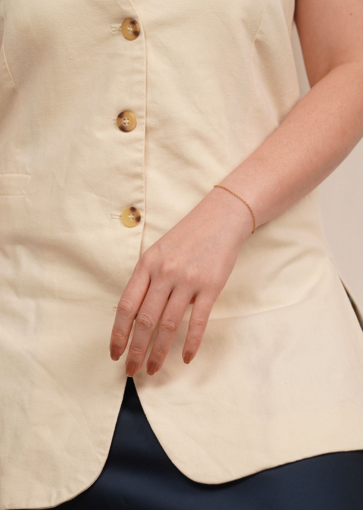 Plain Gold Chain Bracelet