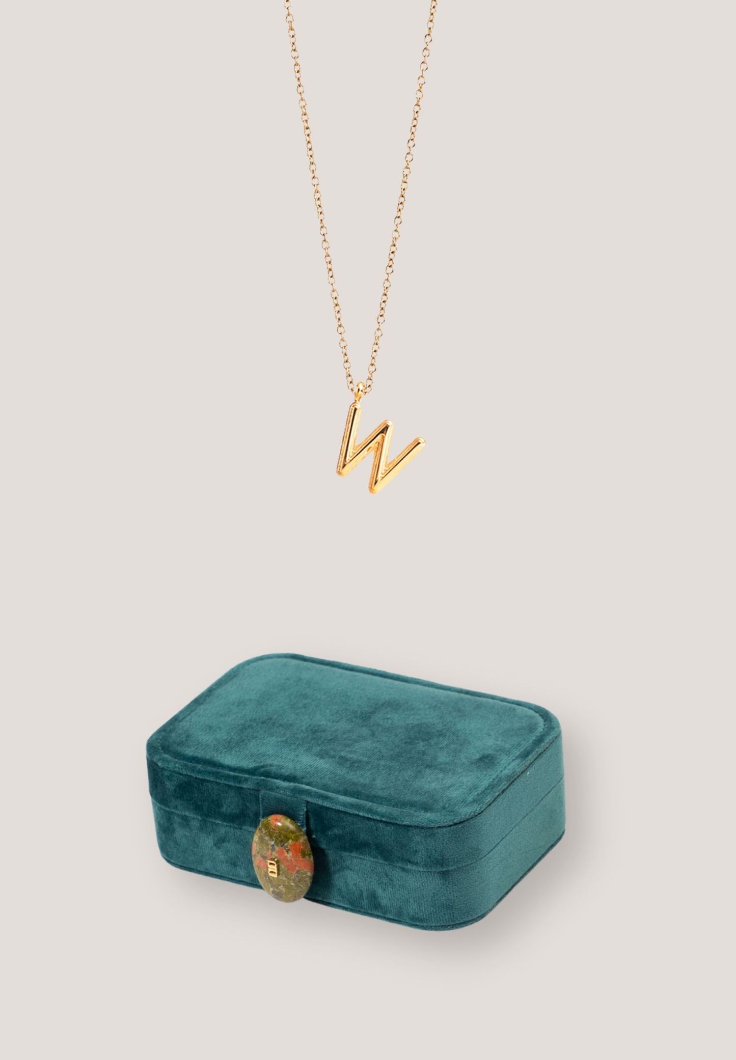 Wishkeeper Jewellery Box + Alphabet Gold Necklace