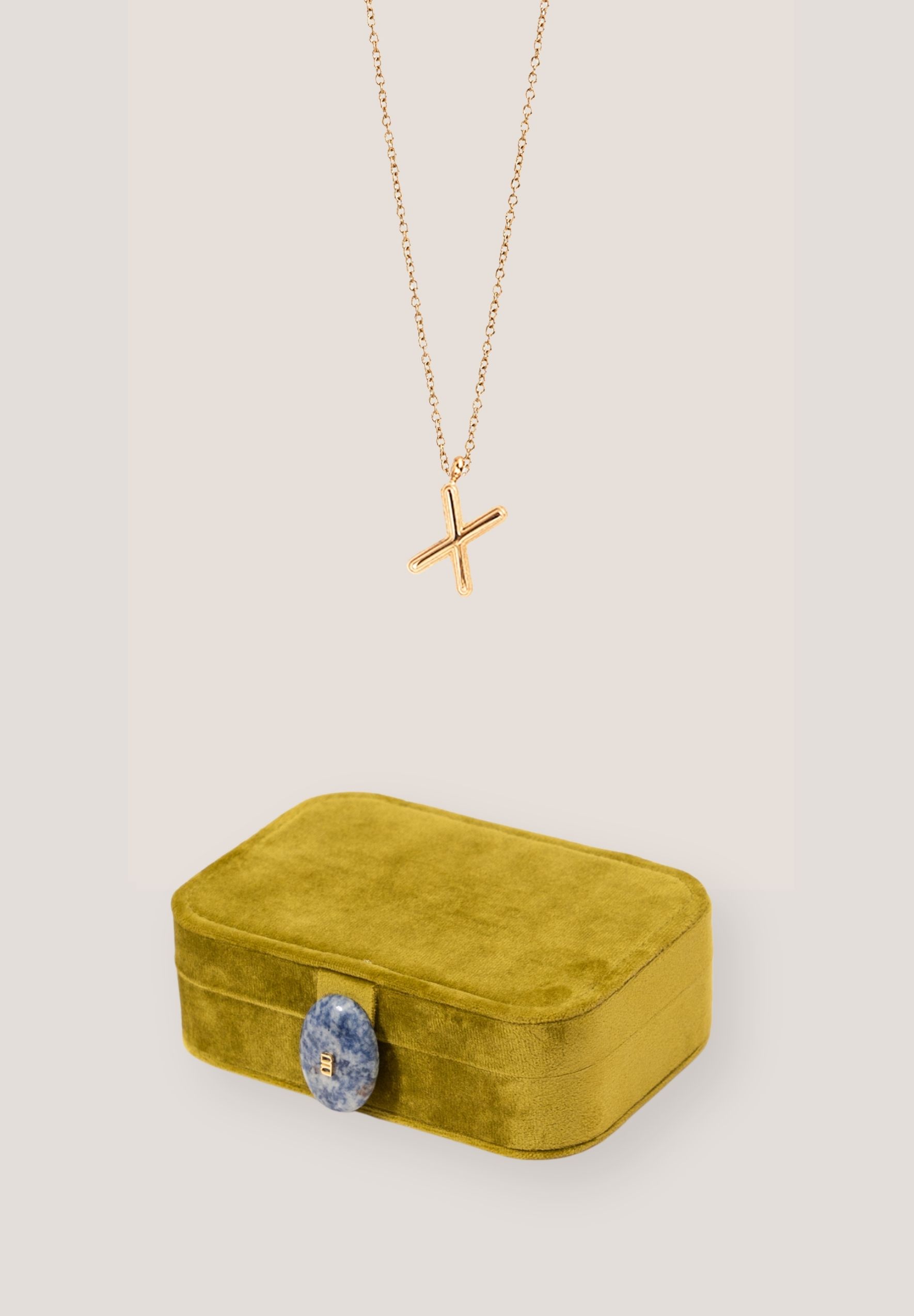 Wishkeeper Jewellery Box + Alphabet Gold Necklace