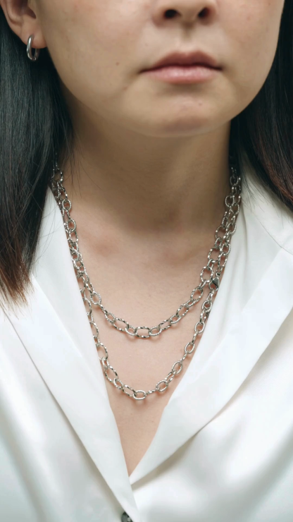 Dawn Silver Chain Belt Necklace