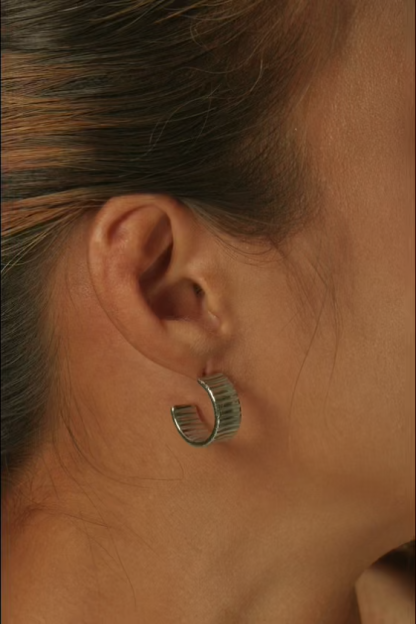Artemis Silver Hoop Earrings