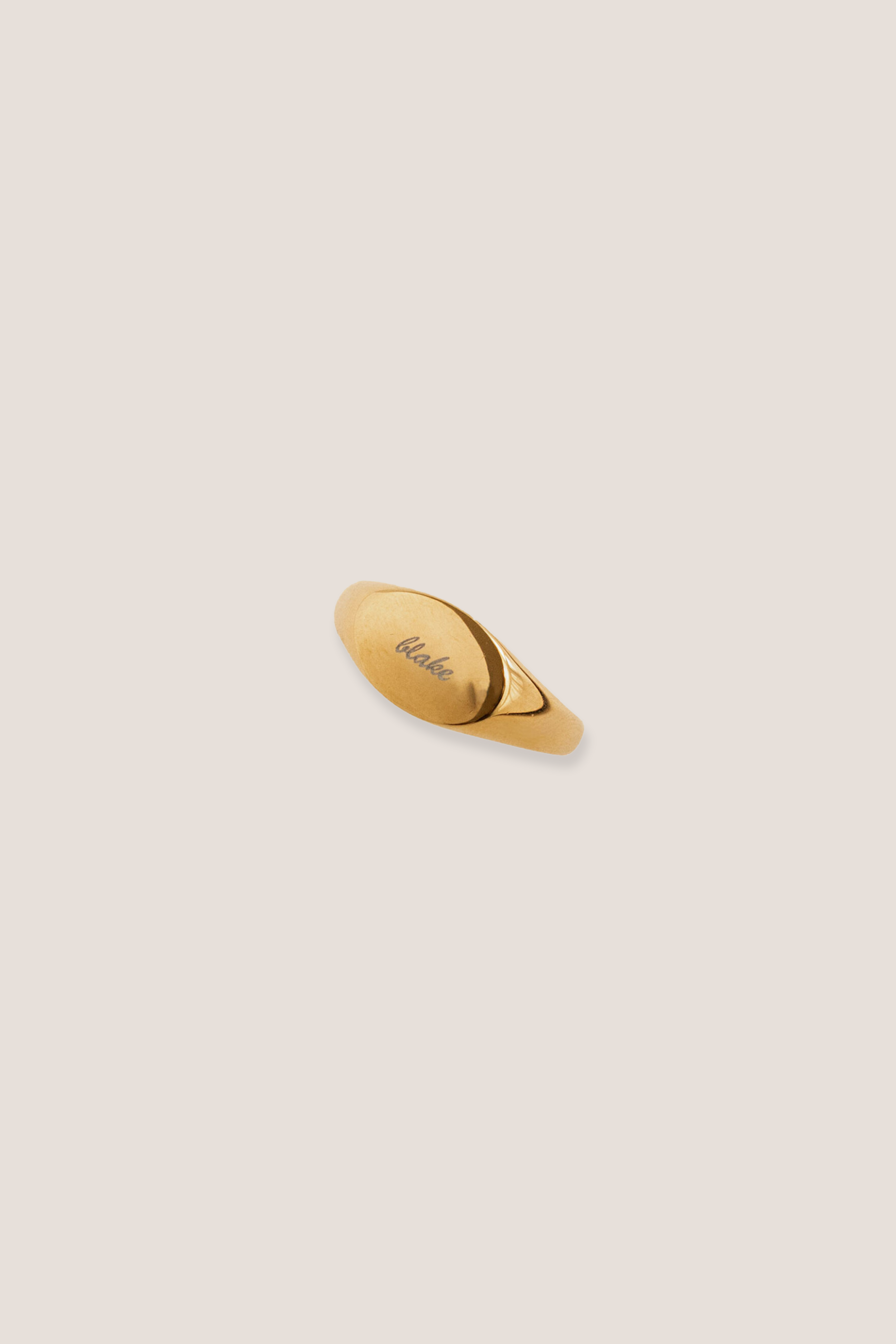 Ellipse Gold Signet Ring