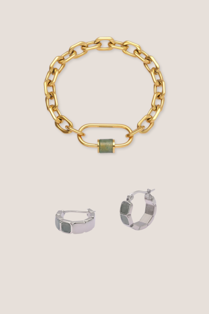 Courage Jade Aventurine Duo