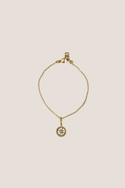 Path Charm with Gold Chain Bracelet