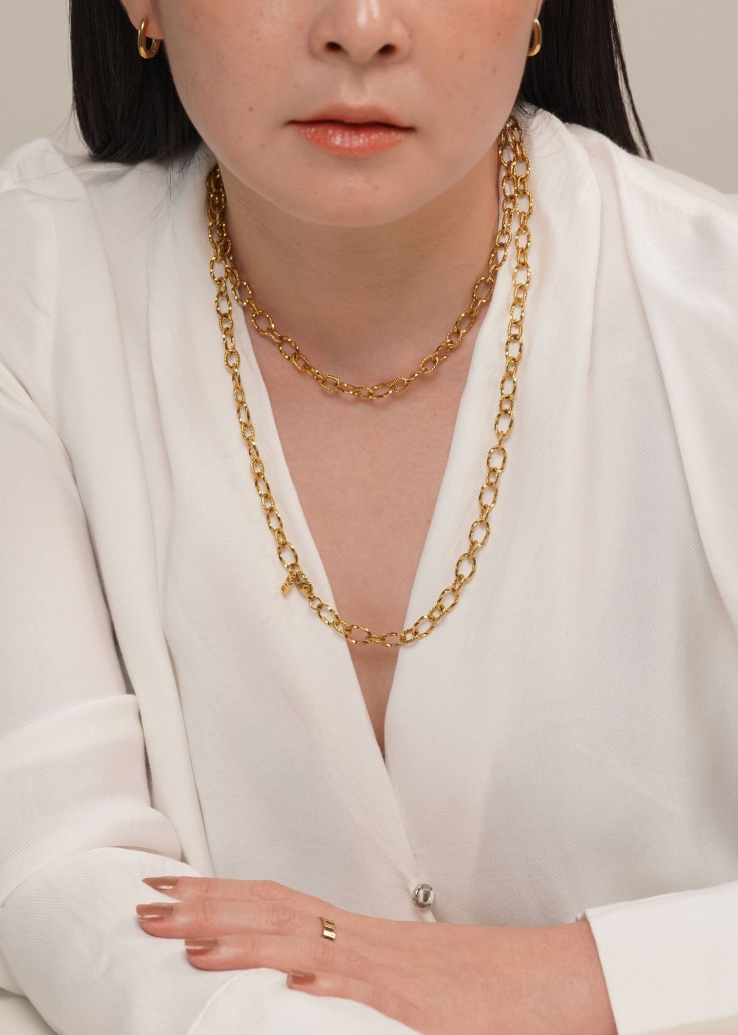 Dawn Gold Chain Belt Necklace 