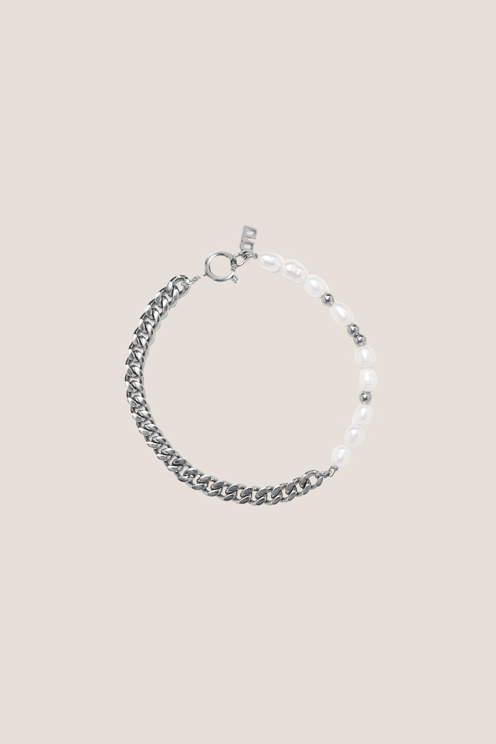 Allure Pearl Silver Chain Bracelet
