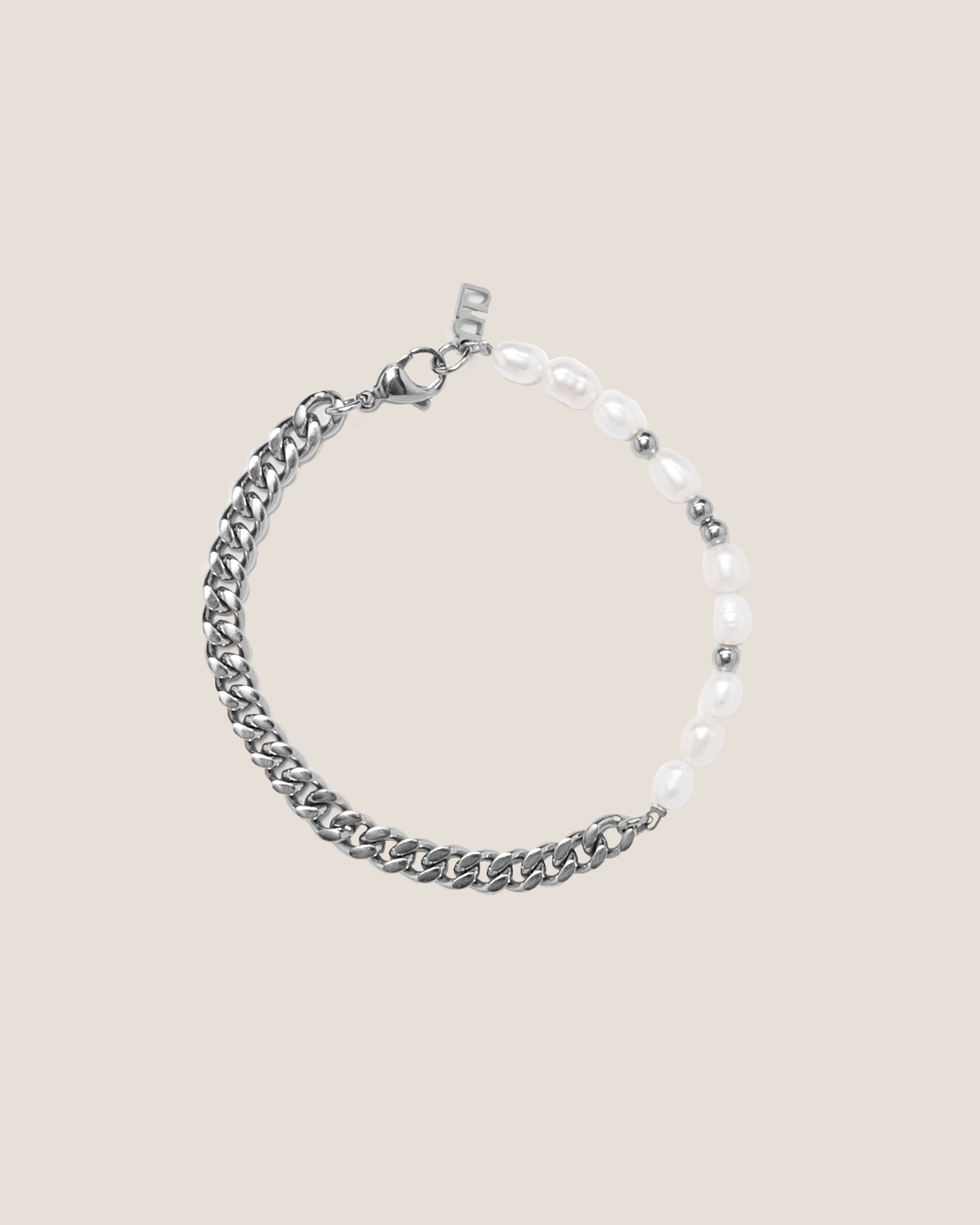 Allure Pearl Chain Silver Bracelet