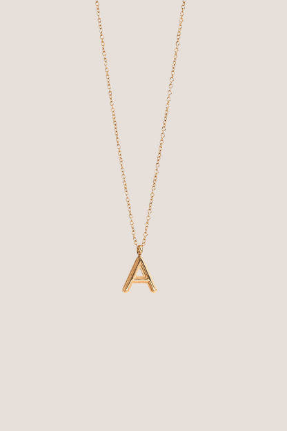 Alphabet Gold Chain Pendant Necklace