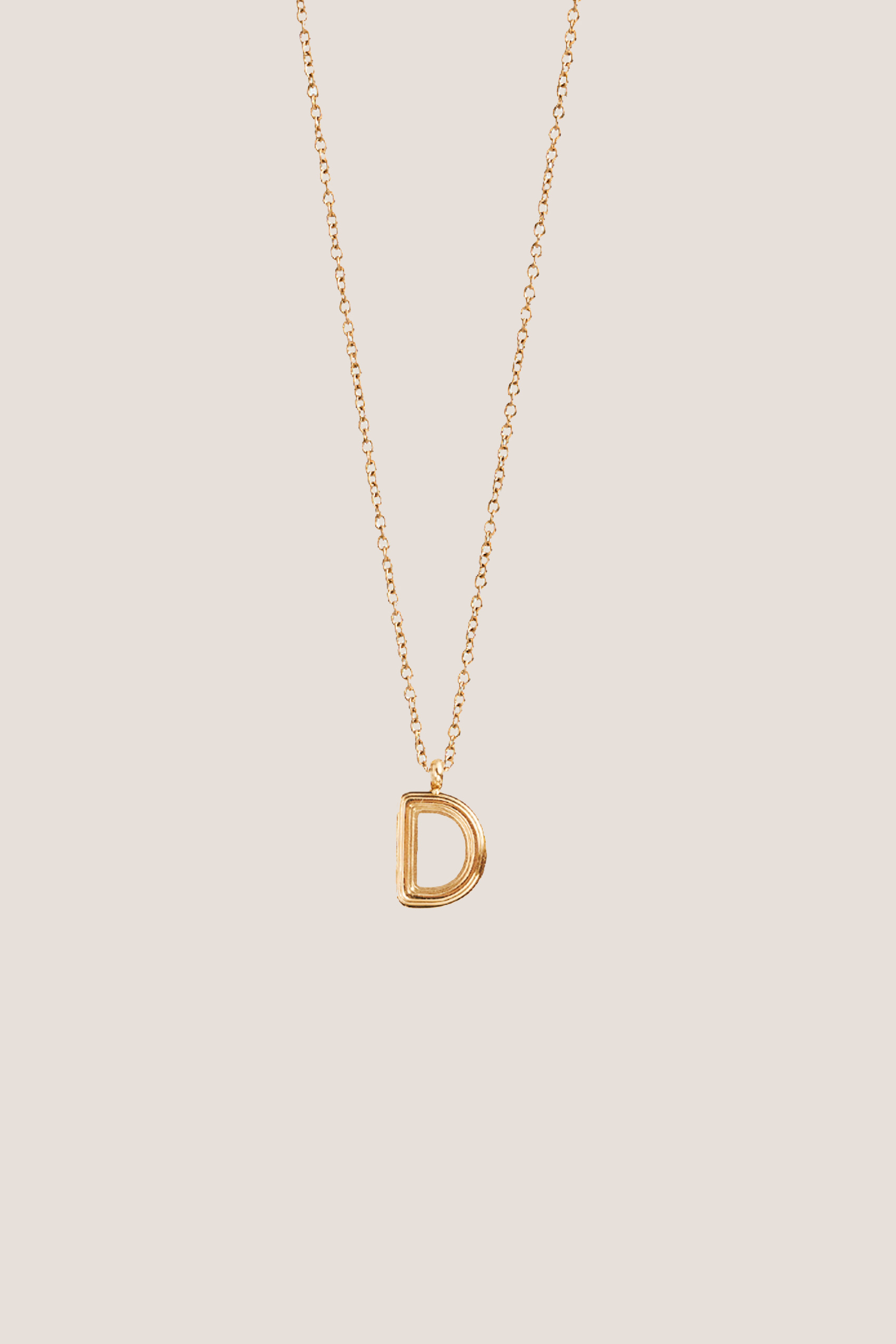 Alphabet Gold Chain Pendant Necklace