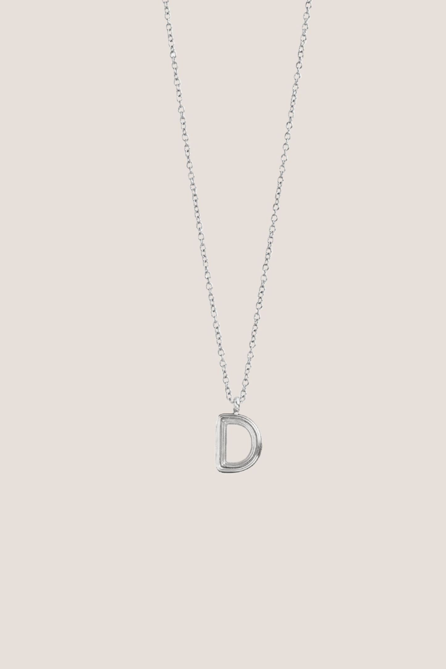 Alphabet Silver Chain Pendant Necklace