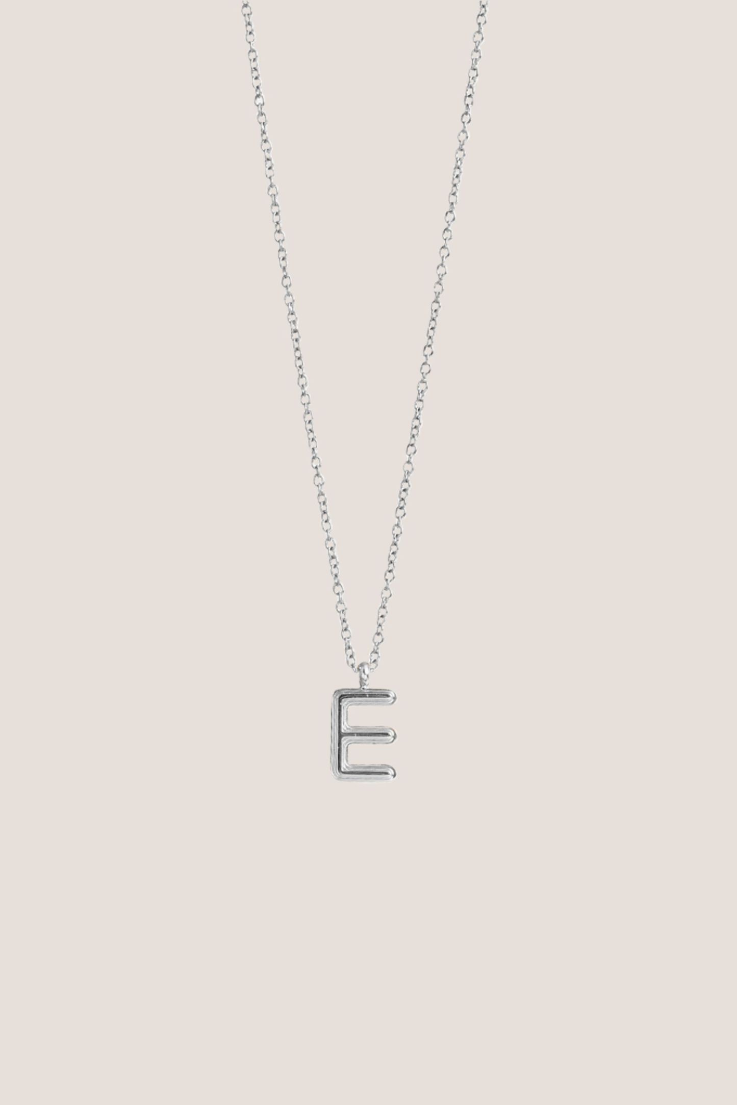 Alphabet Silver Chain Pendant Necklace