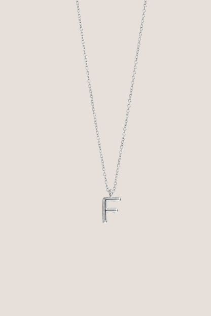 Alphabet Silver Chain Pendant Necklace