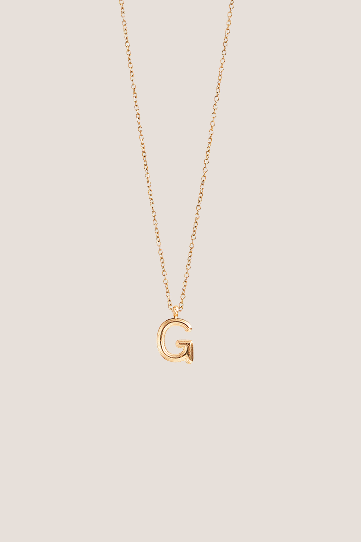 Alphabet Gold Chain Pendant Necklace