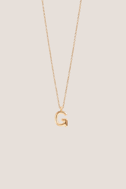 Alphabet Gold Chain Pendant Necklace