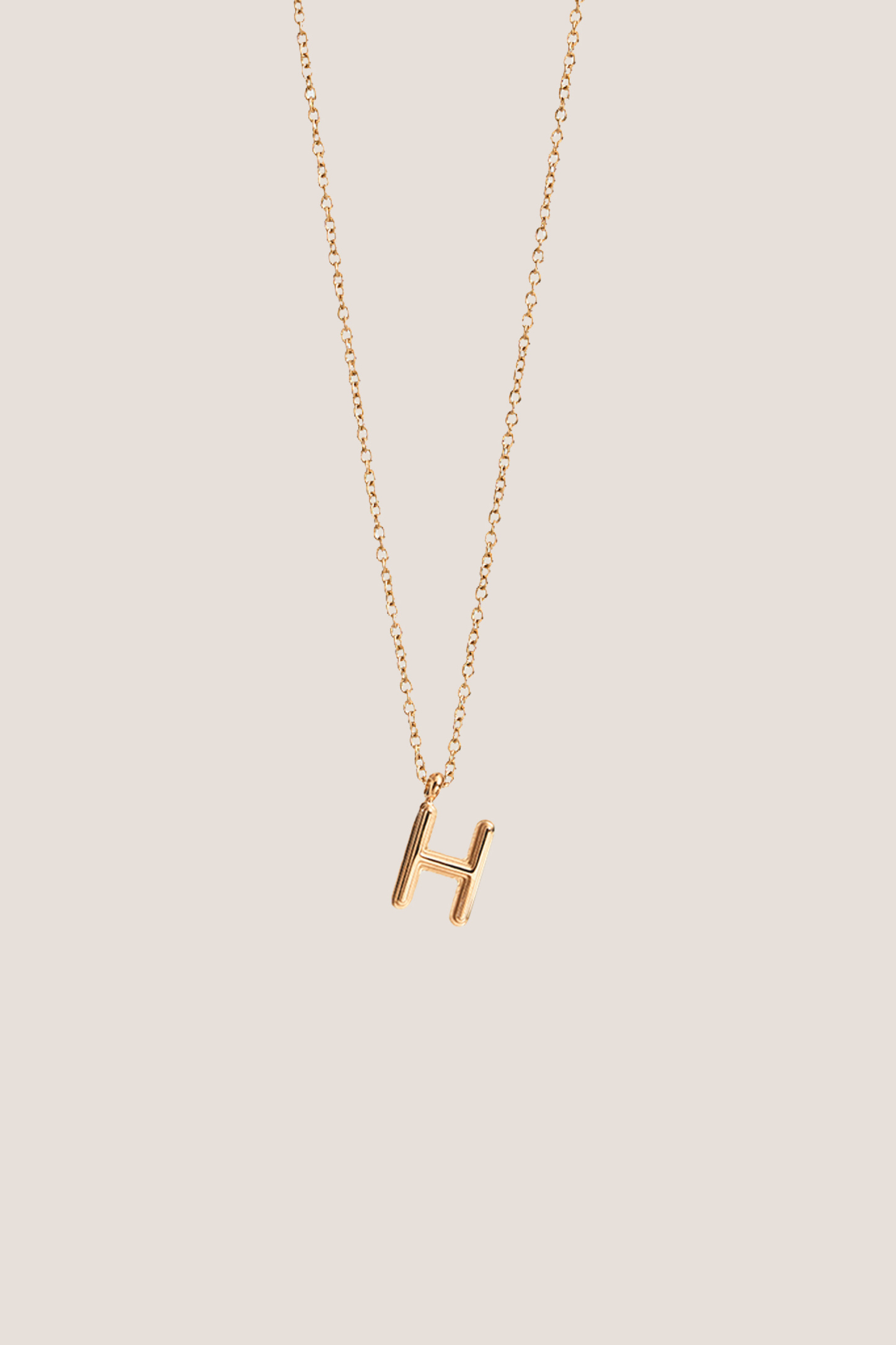 Alphabet Gold Chain Pendant Necklace