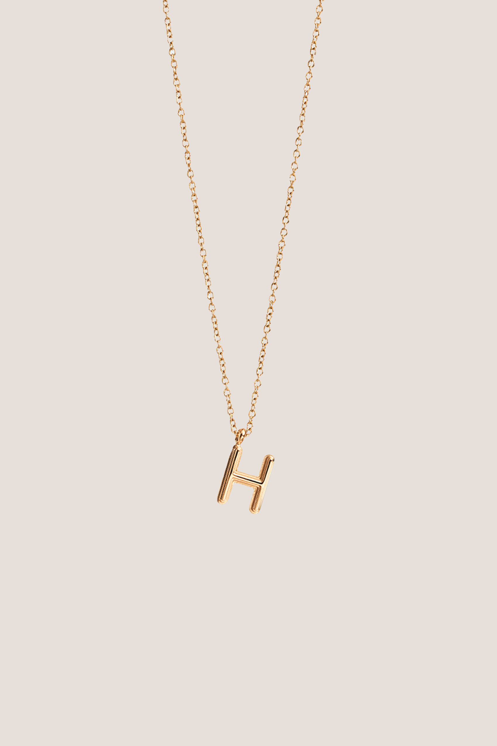 Alphabet Gold Chain Pendant Necklace