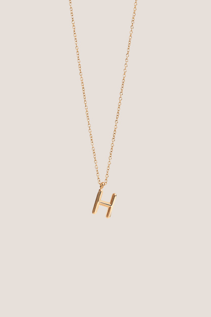 Alphabet Gold Chain Pendant Necklace