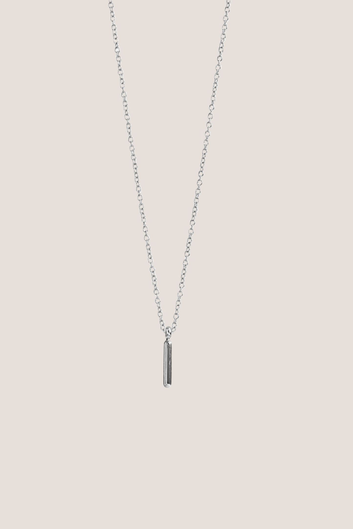 Alphabet Silver Chain Pendant Necklace