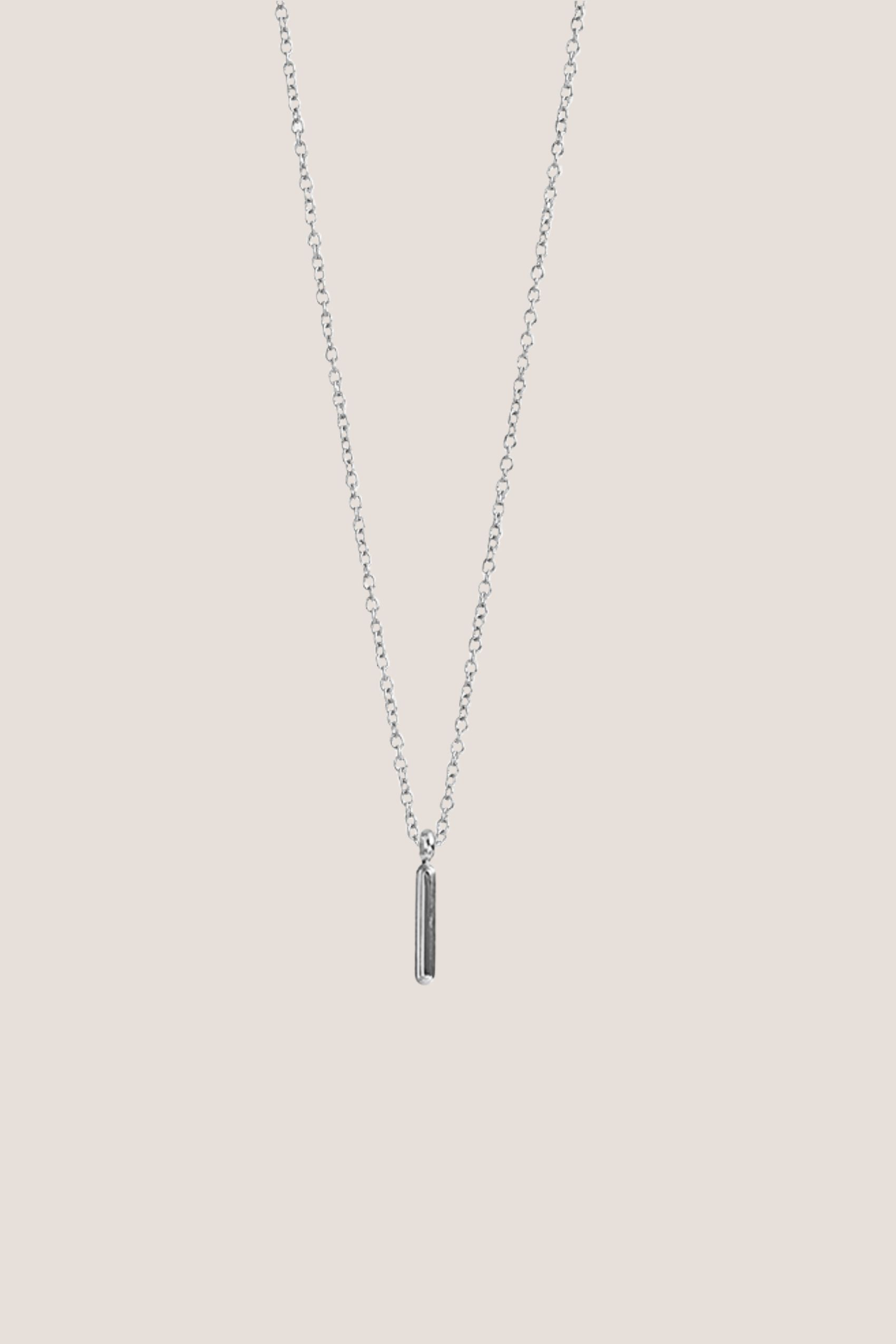 Alphabet Silver Chain Pendant Necklace