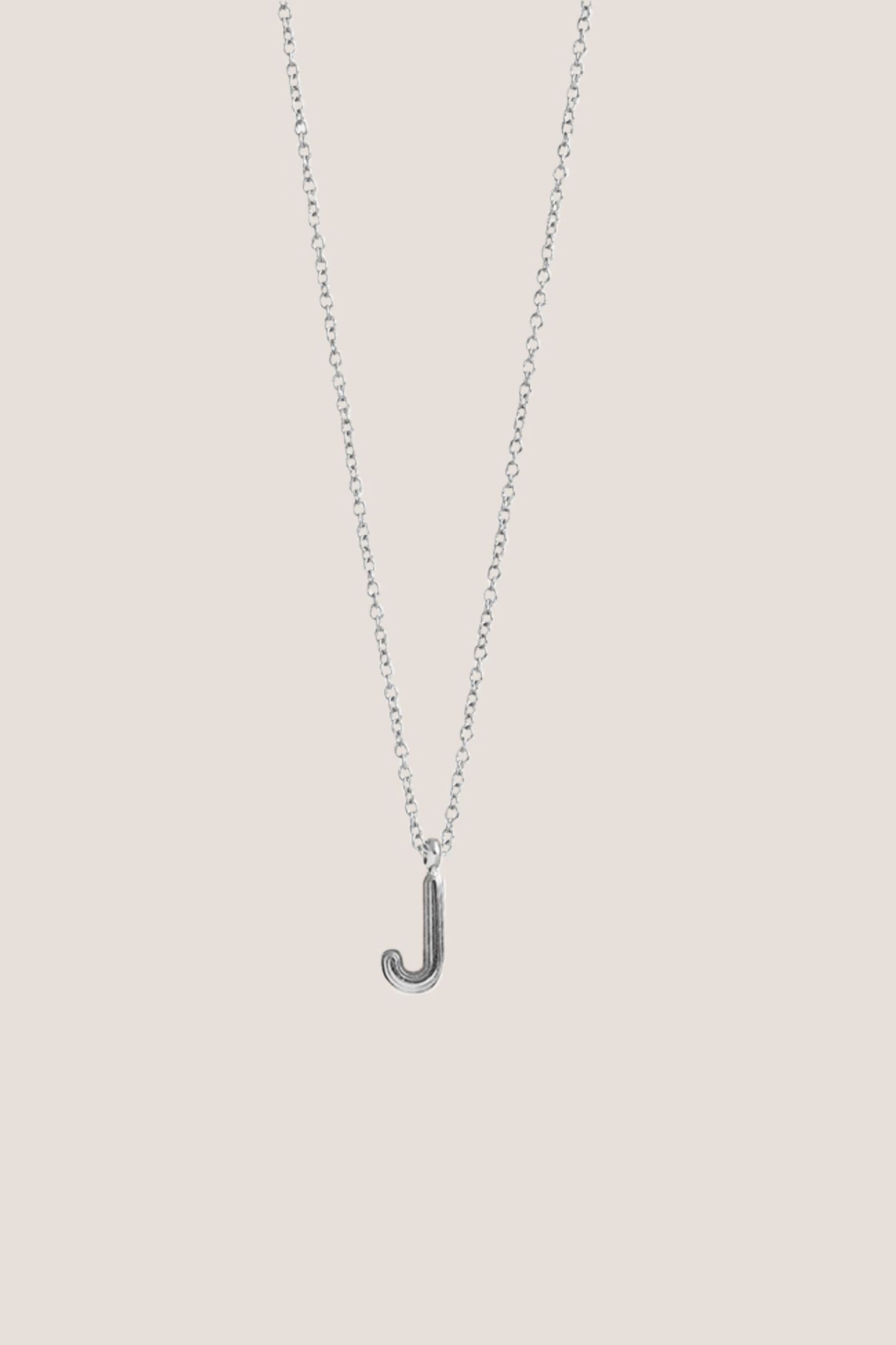 Alphabet Silver Chain Pendant Necklace