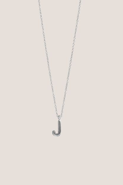 Alphabet Silver Chain Pendant Necklace
