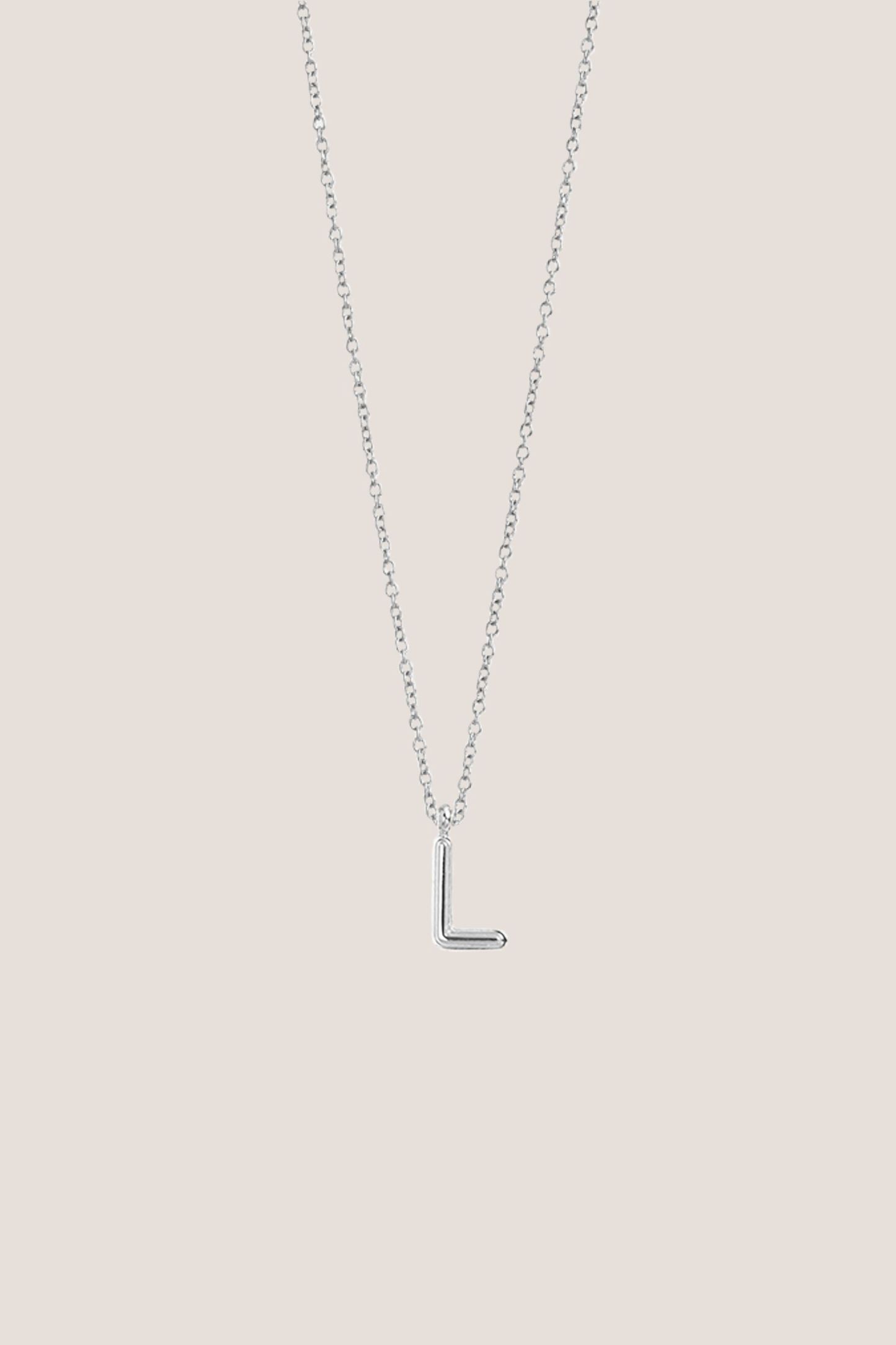 Alphabet Silver Chain Pendant Necklace
