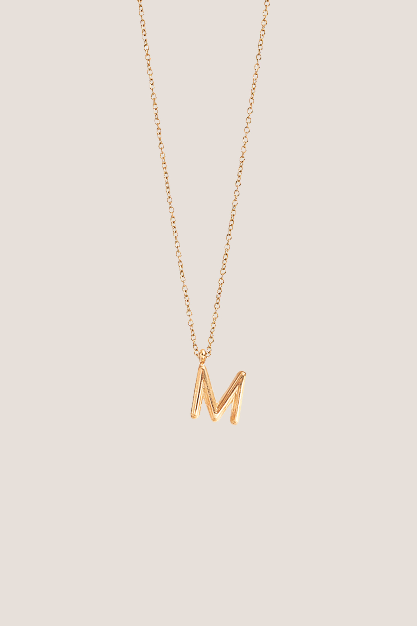 Alphabet Gold Chain Pendant Necklace