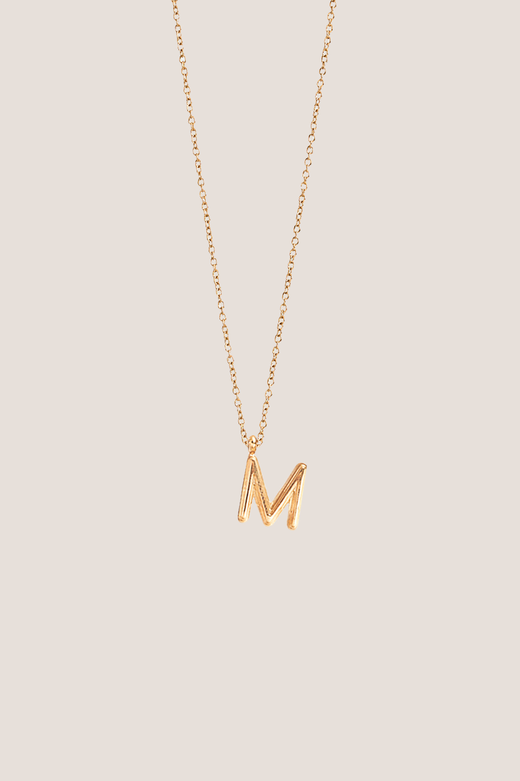 Alphabet Gold Chain Pendant Necklace