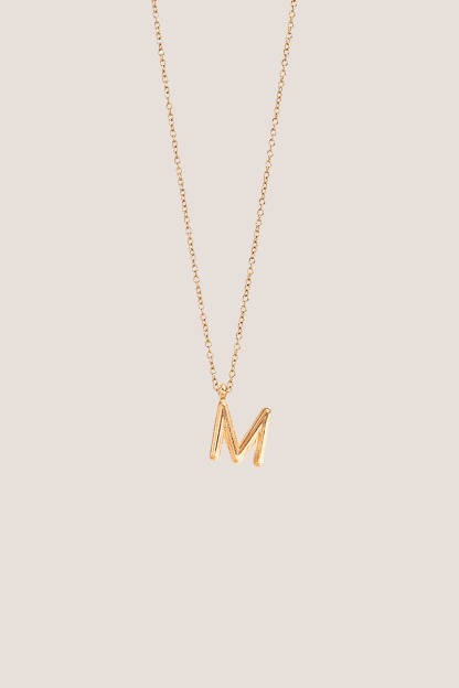 Alphabet Gold Chain Pendant Necklace