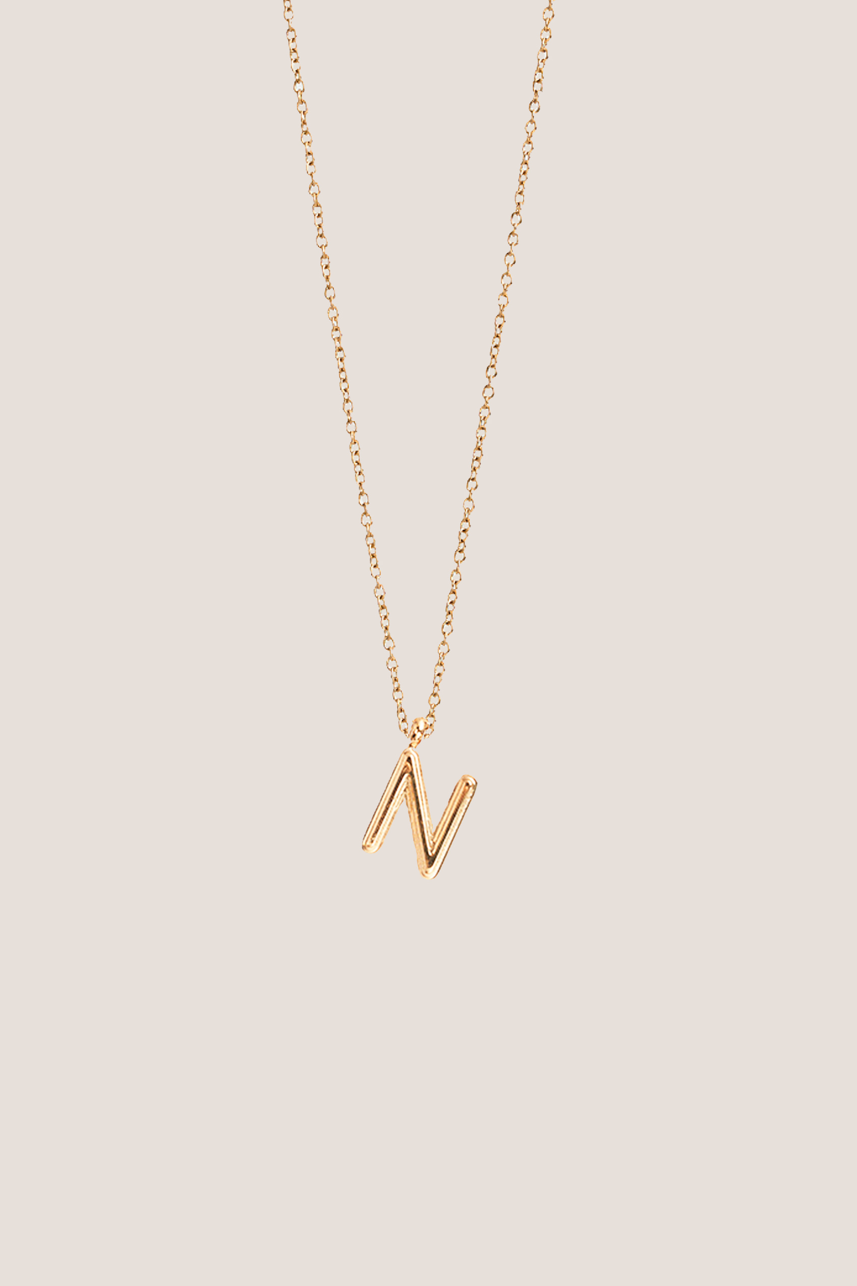 Alphabet Gold Chain Pendant Necklace