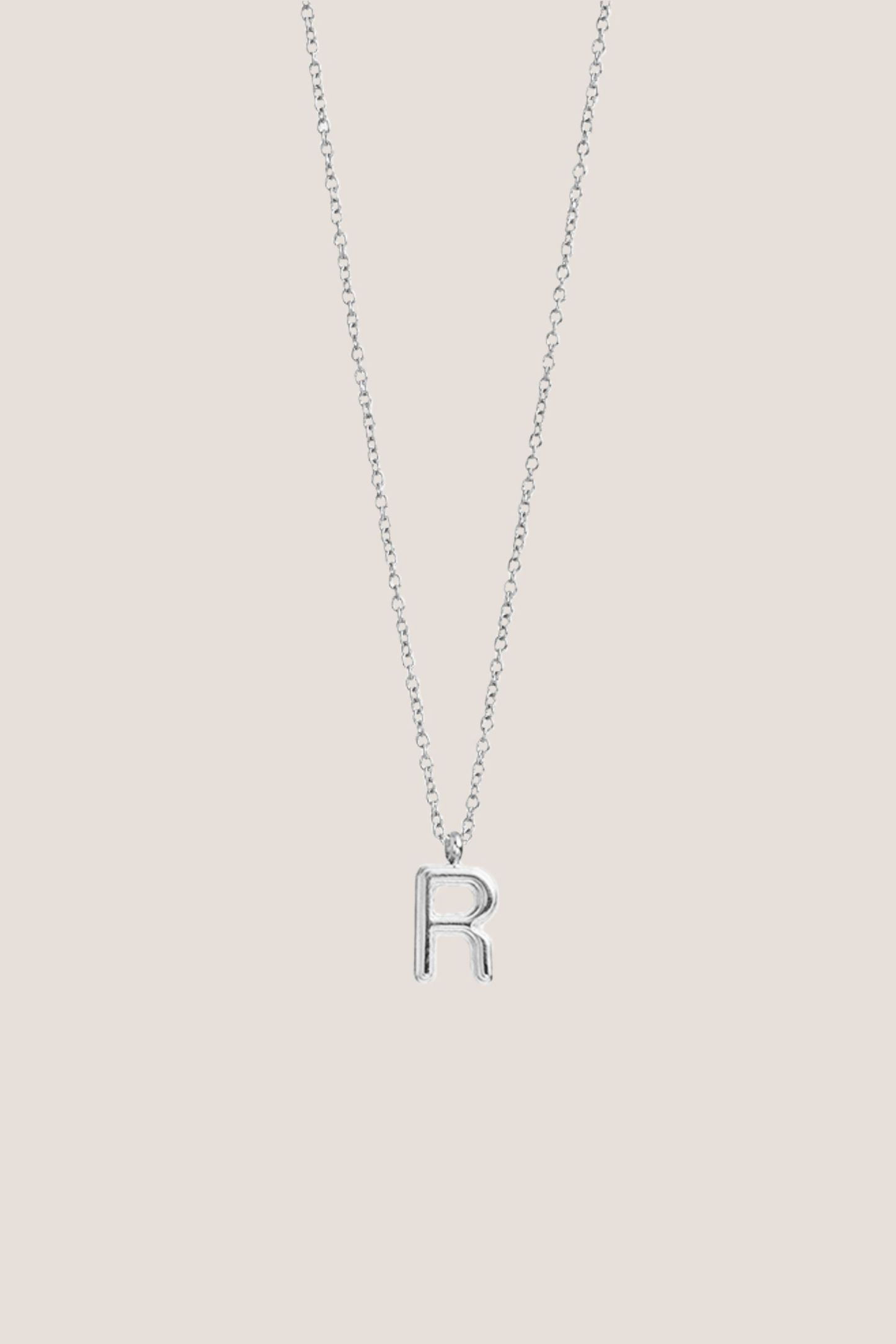Alphabet Silver Chain Pendant Necklace