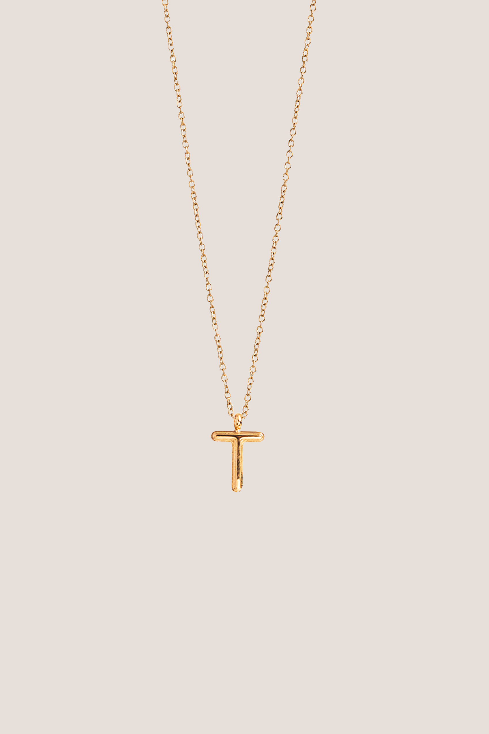 Alphabet Gold Chain Pendant Necklace