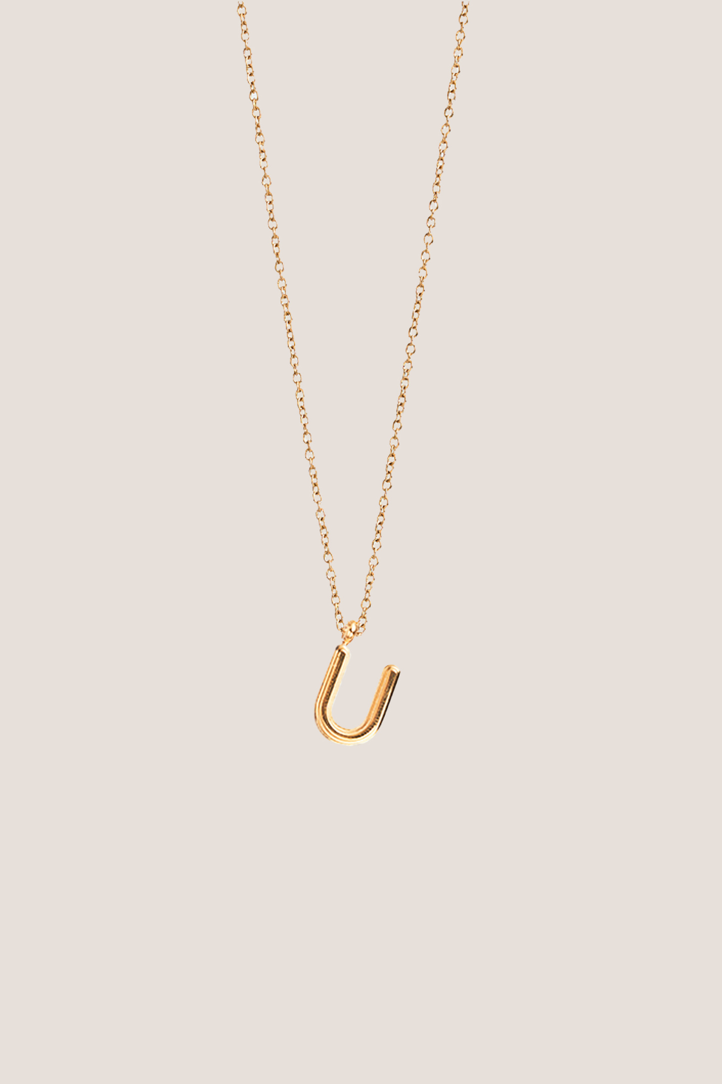 Alphabet Gold Chain Pendant Necklace