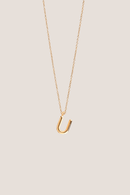 Alphabet Gold Chain Pendant Necklace