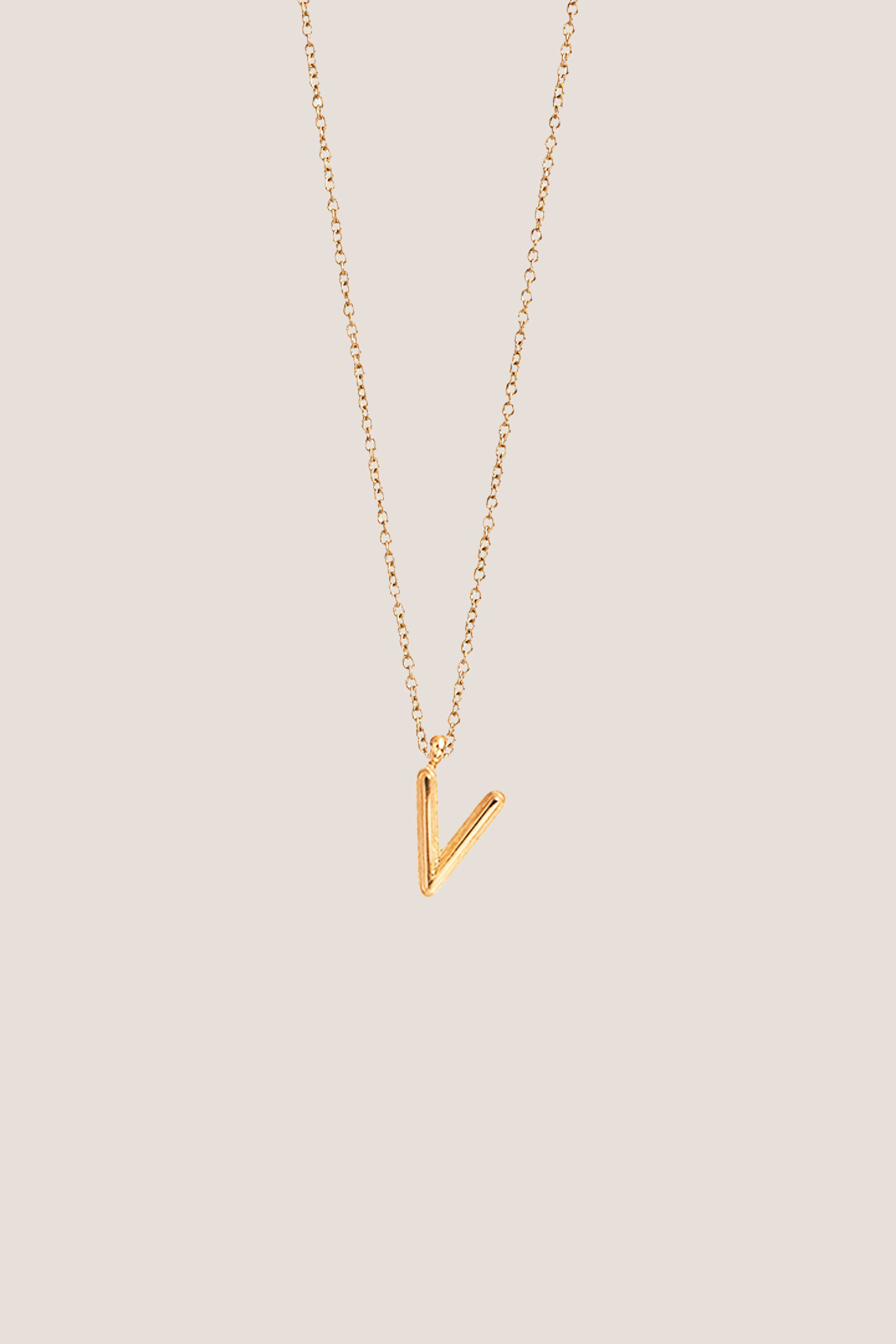 Alphabet Gold Chain Pendant Necklace