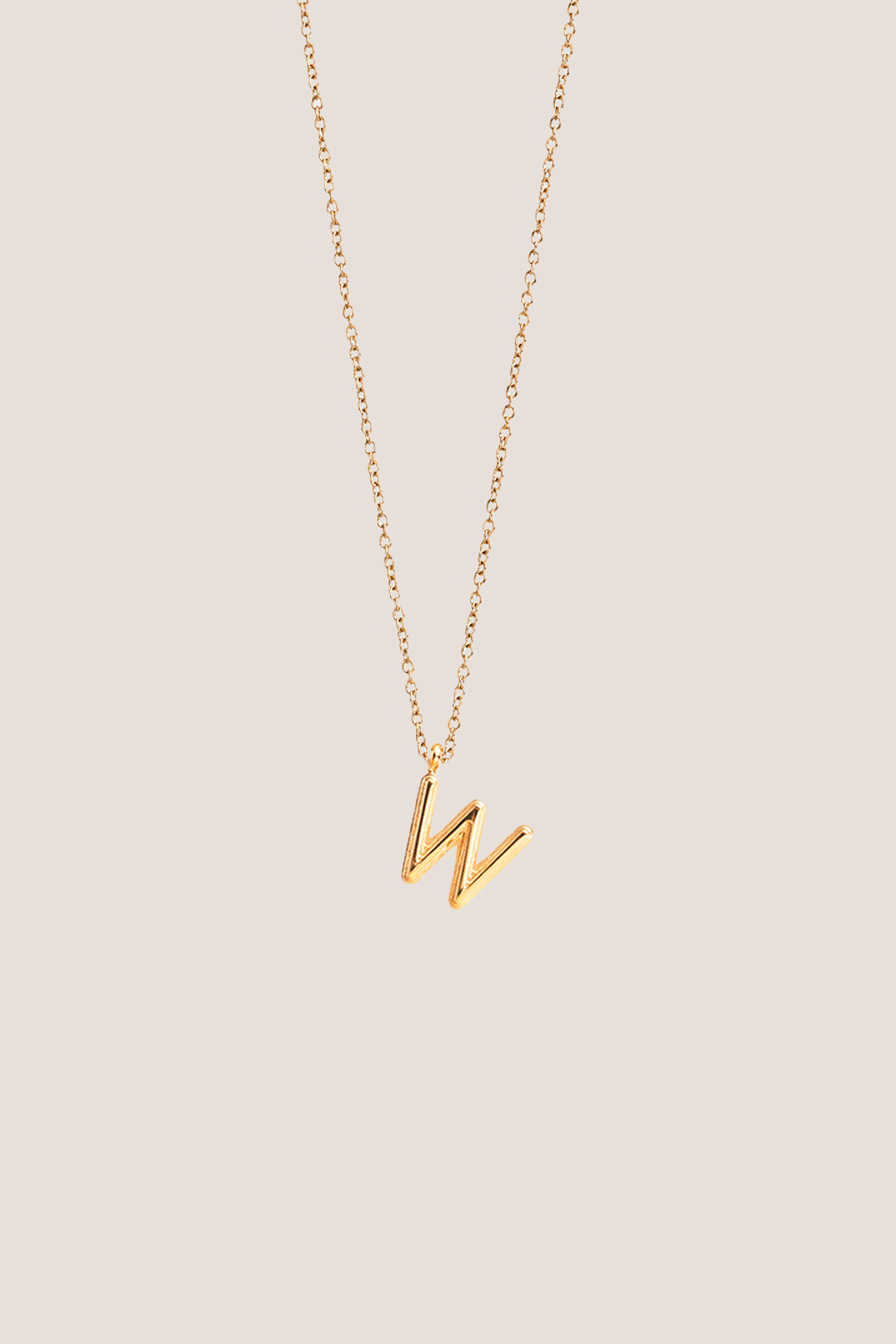 Alphabet Gold Chain Pendant Necklace