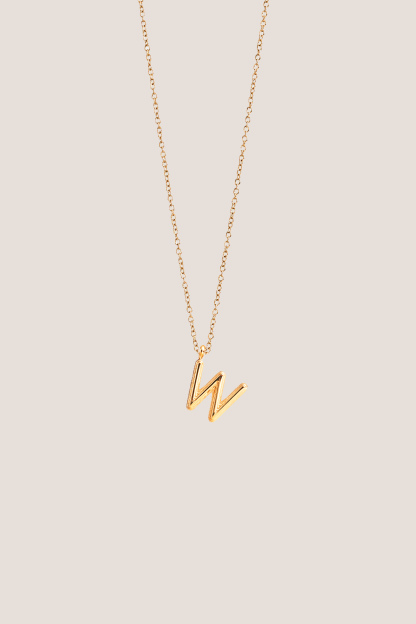 Alphabet Gold Chain Pendant Necklace