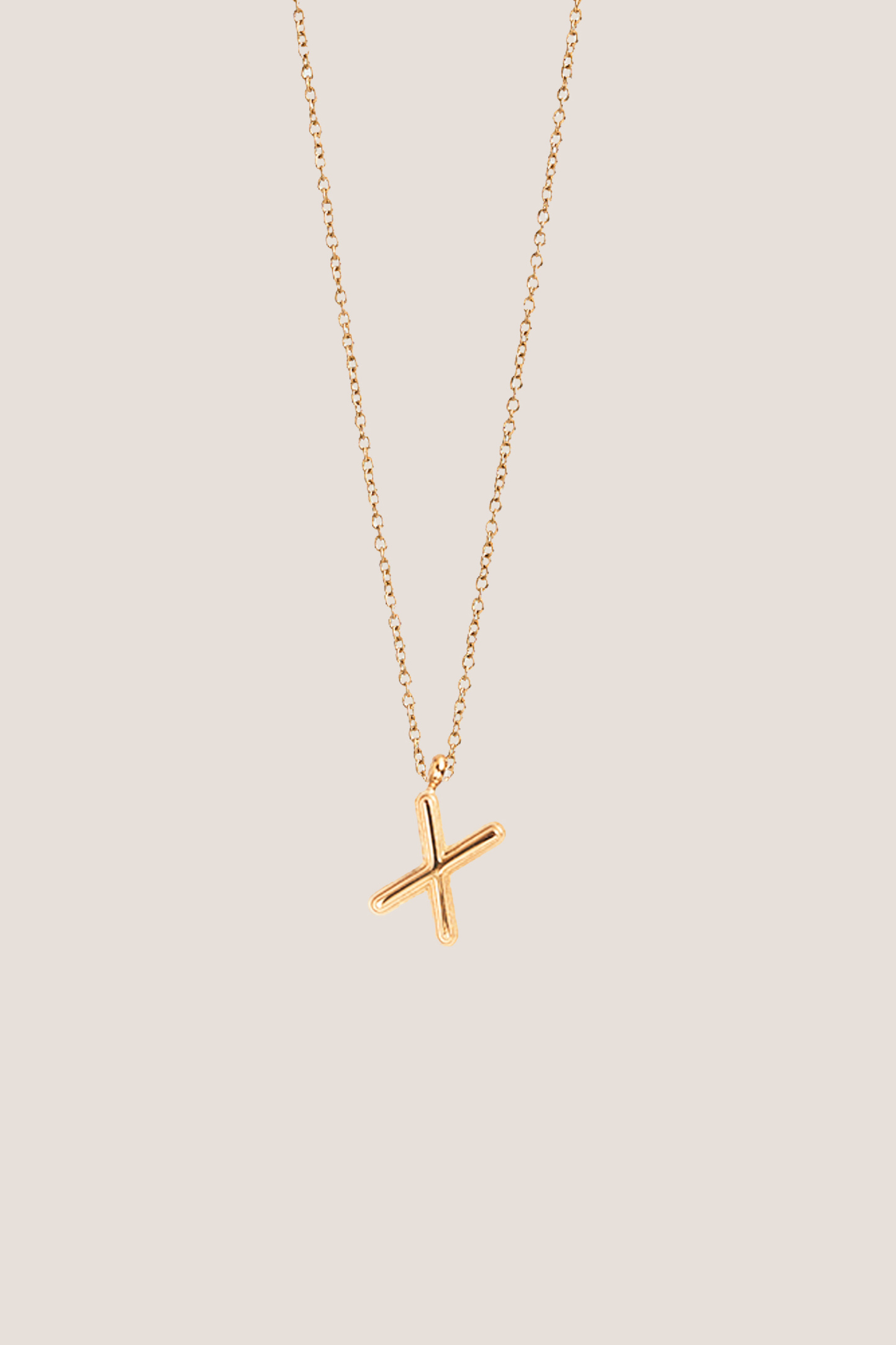 Alphabet Gold Chain Pendant Necklace