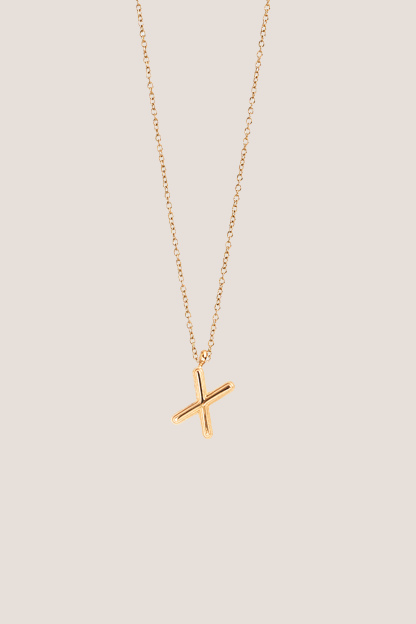 Alphabet Gold Chain Pendant Necklace