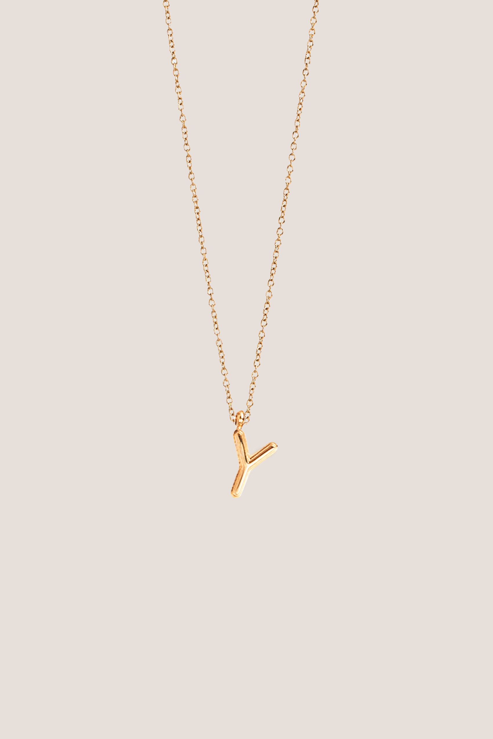 Alphabet Gold Chain Pendant Necklace