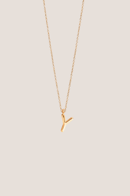 Alphabet Gold Chain Pendant Necklace