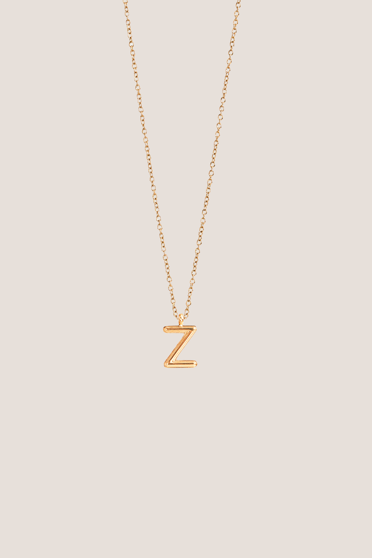 Alphabet Gold Chain Pendant Necklace