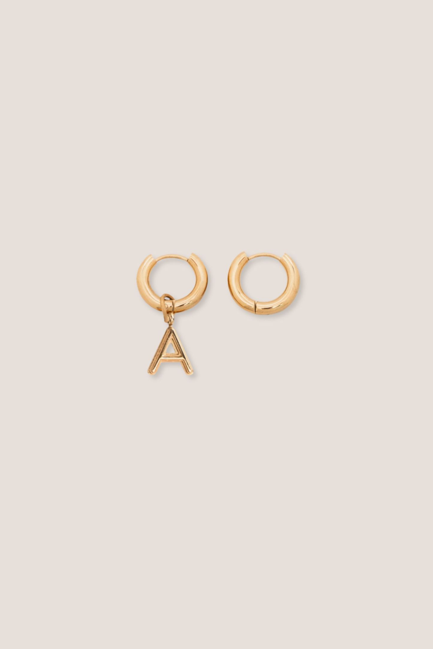 Alphabet Mini Gold Hoop Earrings