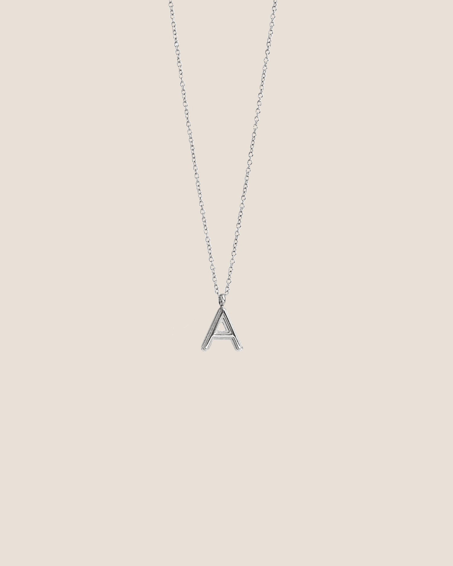 Alphabet Silver Chain Necklace