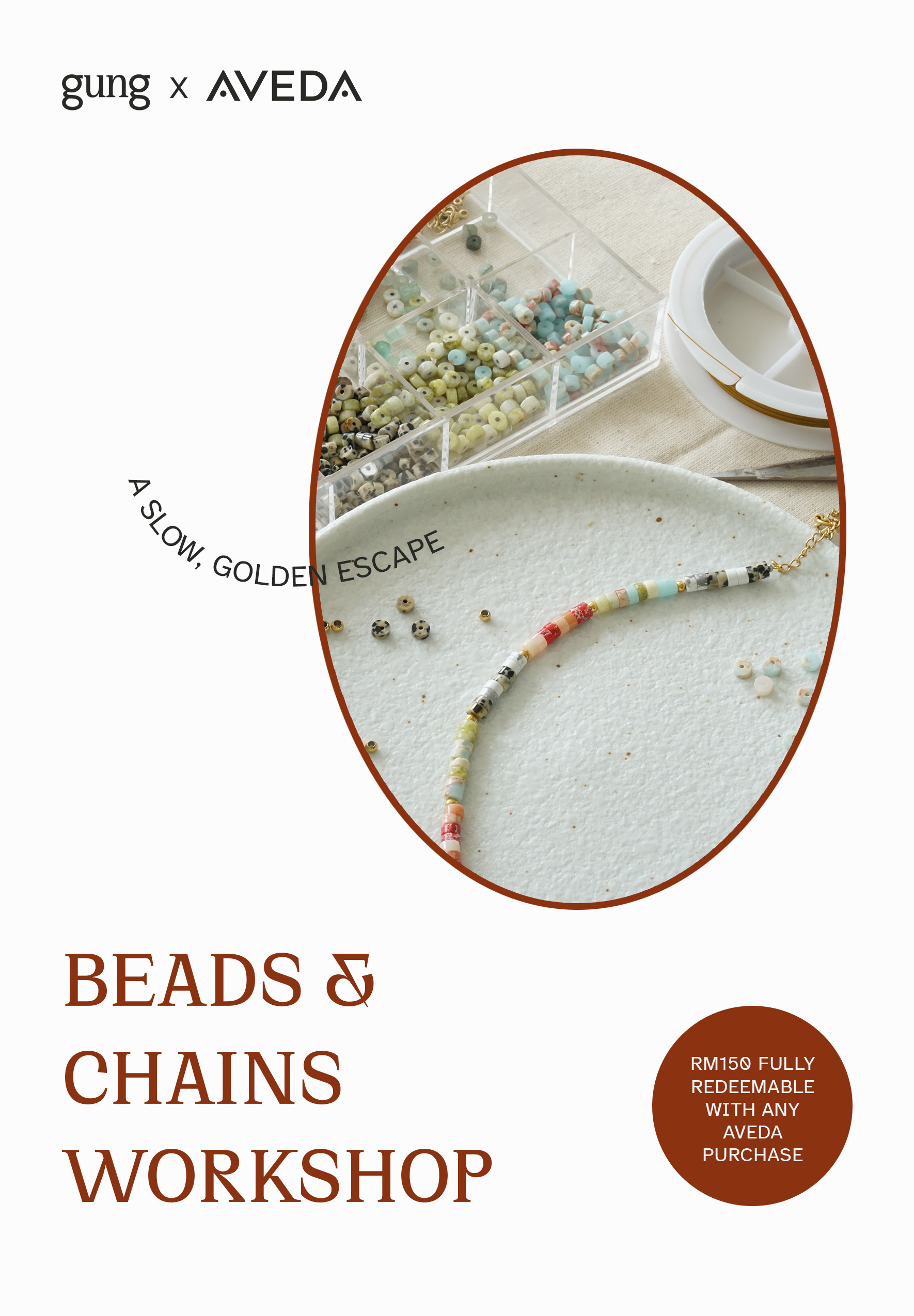 GUNG X AVEDA Beads & Chains Jewellery Workshop